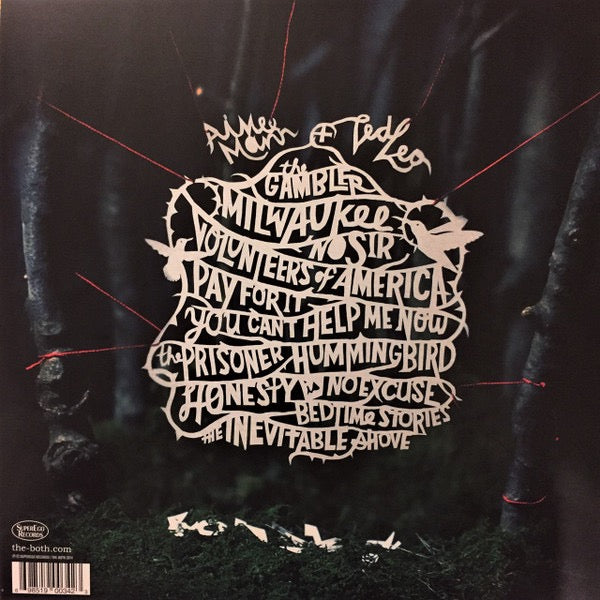 Image of Back Cover of 5045213S: LP - THE BOTH, The Both (SuperEgo Records; SE034, US 2014, Gatefold, Inner & Insert, Blue Vinyl. Aimee Mann & Ted Leo) Opened Instore, Still In Stickered Shrinkwrap  EX/EX