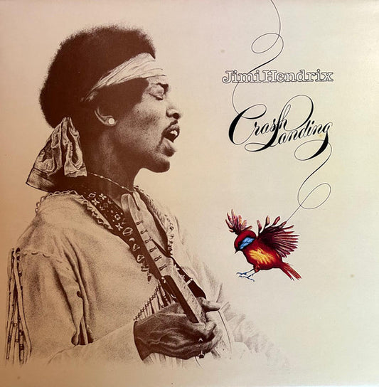 Image of Front Cover of 2615080C: LP - JIMI HENDRIX, Crash Landing (Polydor; 2310 398, UK 1975, Macneill Press Sleeve, Shroeder Music Credit on One Line) Very Light Ring Wear  VG/VG+