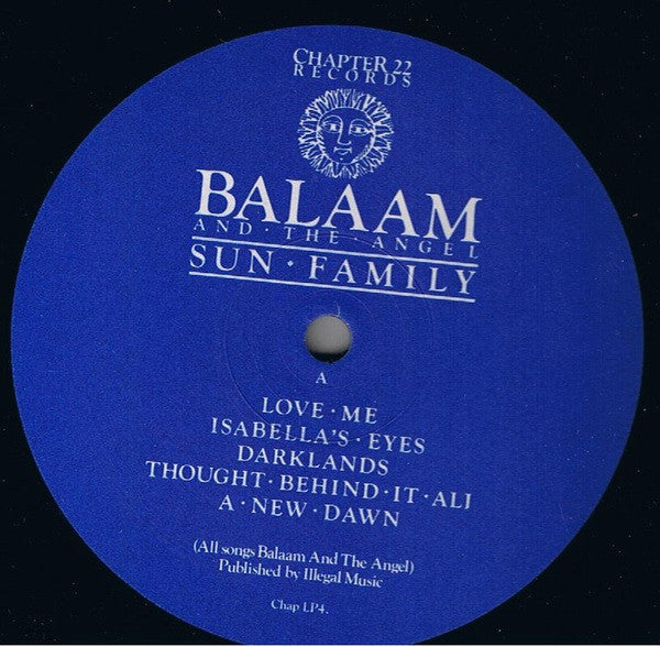 Image of Label Cover of LP - VG+/VG+ - BALAAM AND THE ANGEL, Sun Family (Chapter 22 ; CHAP LP 04, UK 1986), Edge Wear,  - 2625124E