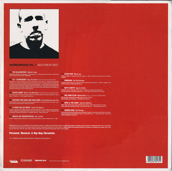 Image of Back Cover of 3145116S: 2xLP - SKITZ, Badmeaningood Vol. 1: Skitz (Ultimate Dilemma; UDRLP018, UK 2002, Banksy Sleeve) Long Hairline Across Side 2, Doesn't Affect Play  VG+/VG