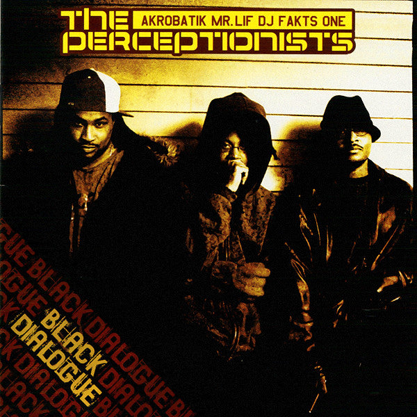 Image of Front Cover of 2xLP - G+/VG - THE PERCEPTIONISTS, Black Dialogue (Definitive Jux; DJX103DLP, US 2005, Insert), Light marks (more so on disc 2). Wear to sleeve with creasing at edges & ringwear. ,  - 2346161S