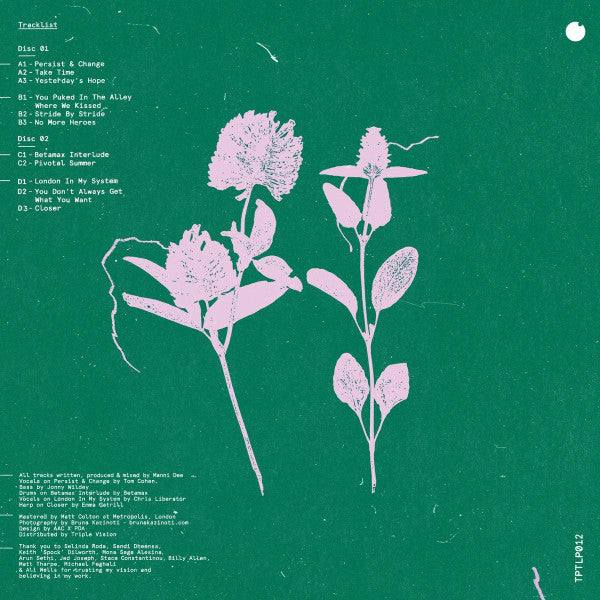 Image of Back Cover of 2xLP - VG+/VG+ - MANNI DEE, A Low Level Love (Perc Trax; TPTLP012, UK 2021), Shrink-wrap,  - 2615338C