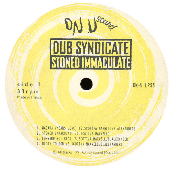 Image of Label Cover of LP - VG/G+ - DUB SYNDICATE, Stoned Immaculate (On-U Sound; ON-U LP56, UK 1992), 1 small feelable scratch, a few light scratches, edge wear,  - 4046209S
