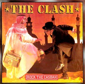 Image of Front Cover of 7" - VG/VG - THE CLASH, Rock the Casbah (CBS; A2479, UK 1982, Picture Sleeve, Stickers, no stickers), Cover has ringwear, sticker damage and pencil mark. No stickers.,  - 0656035S