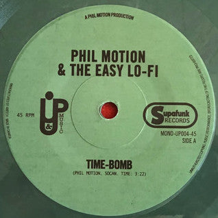 Image of Front Cover of 2615430C: 7" - PHIL MOTION & THE EASY LO-FI, Time-Bomb / Dangerous World (Up & Up Music; MONO-UP004-45, Canada 2012, Plain Sleeve, Black Vinyl / Solid Centre) EX copy, in white sleeve.  /VG+