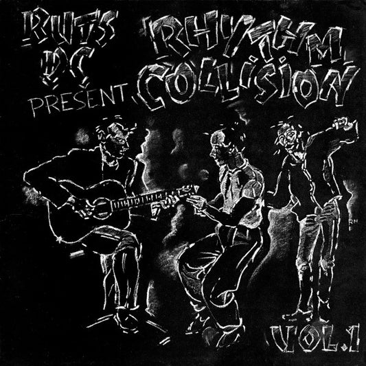 Image of Front Cover of LP - VG/G+ - RUTS DC, Present Rhythm Collision Vol. 1 (Bohemian; BOLP 4, UK 1982), Hairlines all over disc, a few light scratches. Sleeve is fully intact but has heavy edge and ring wear, creasing.,  - 1046062S