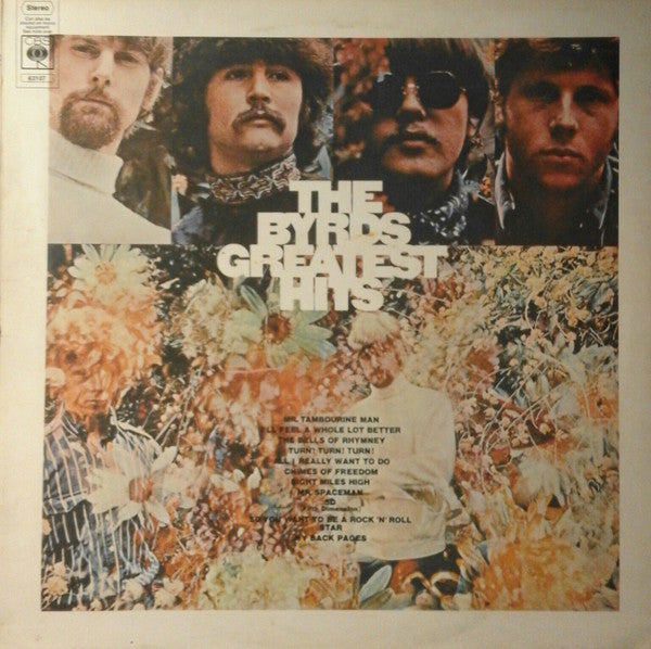 Image of Front Cover of LP - VG+/VG+ - THE BYRDS, Greatest Hits (CBS Orange (33 1/3 On Label); SBPG 63107, UK 1967, Stereo), writing on Rear Sleeve,  - 3926127E