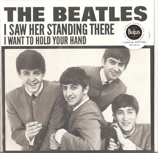 Image of Front Cover of 2615538C: 7" - THE BEATLES, I Want To Hold Your Hand / I Saw Her Standing There (Capitol Records; 5112, US 1994 Reissue, Hype & Barcode Stickered Poly Outer)   EX/EX
