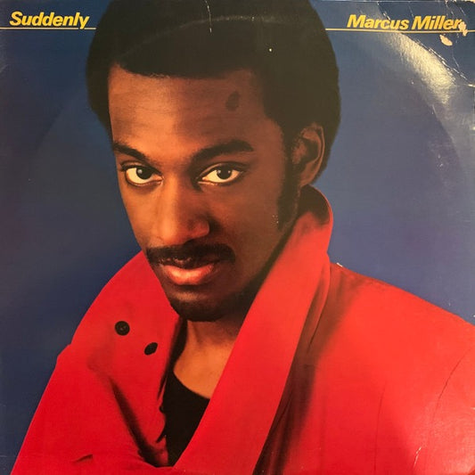 Image of Front Cover of 2615581C: LP - MARCUS MILLER, Suddenly (Warner Bros. Records; 1-23806, US 1983, Inner) Light marks and slight warp. Edge wear to sleeve. Split inner. Cut-out (Notched).  VG/G+