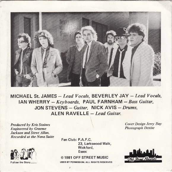 Image of Back Cover of 2625381E: 7" - PARK AVENUE, Looking For No.1 (Off Street Records ; OSR 002, UK 1981, Picture Sleeve)   VG/VG+