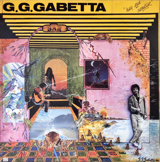 Image of Front Cover of 2745008S: LP - G. G. GABETTA, Hay Que Cambiar (La Ducha Records; OGT-13, Spain 1989, Insert, Argentinean pop rock, was in the backing band of Miguel Abuelo)   VG+/VG+