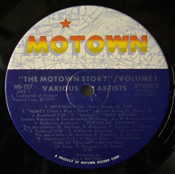 Image of Label Cover of 5xLP - VG/VG - VARIOUS, The Motown Story: The First Decade (Motown; MS 5-726, US , Box Set), Discs in generally great condition, only a handful of light hairlines from storage bringing it down to VG. Box has general shelf wear,  - 2326017E