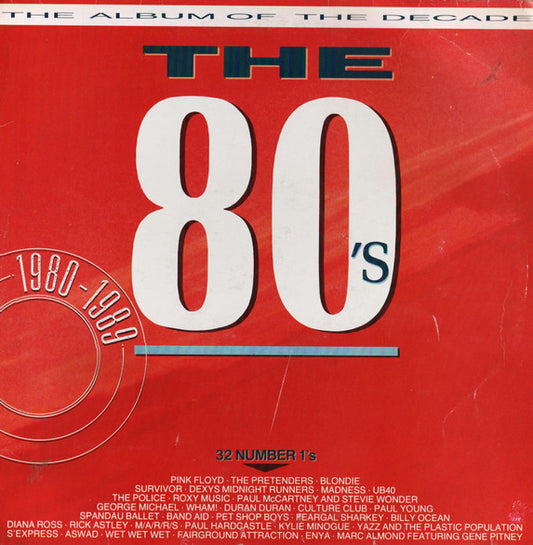 Image of Front Cover of 5015362C: 2xLP - VARIOUS, The 80's - The Album Of The Decade (EMI; EMTVD 48, UK 1989, Gatefold)   VG/VG