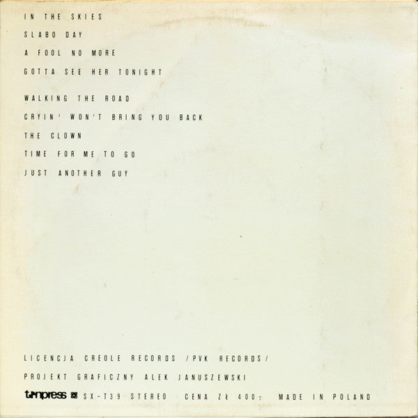 Image of Back Cover of LP - VG/VG - PETER GREEN, Portrait (Tonpress; SX-T39, Poland 1985), Strong VG,  - 2715184C