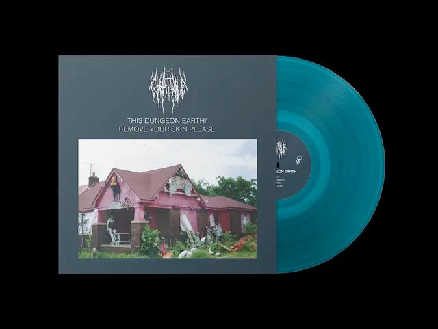 Image of Front Cover of LP - NEW/NEW - CHAT PILE, This Dungeon Earth / Remove Your Skin Please (Flenser; FR151LPX, US 2025, Insert, Sea Blue Vinyl), ,  - 2735116E