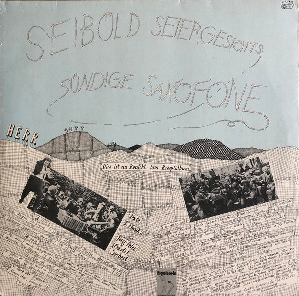 Image of Back Cover of LP - VG/VG+ - HERRGOTTSAX, Seibold Seiergesichts S ndige Saxofone (Eigelstein Musikproduktion; ES 2013, Germany 1981), Light ring wear,  - 2715193C