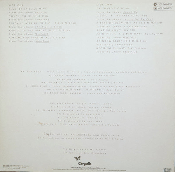 Image of Back Cover of 4xLP - VG/VG - JETHRO TULL, M.U. - The Best Of Jethro Tull (Chrysalis; 202 661-270, Europe 1987, Box Set), ,  - 2715402C