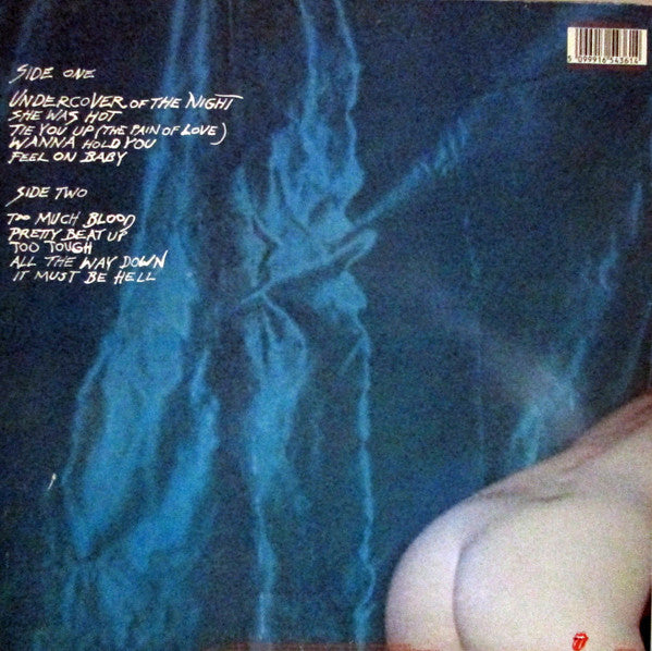 Image of Back Cover of LP - VG/VG - THE ROLLING STONES, Undercover (Rolling Stones Records, Label Rim Text Begins on Left Side; CUN 1654361, UK 1983, Inner & Insert), Strong VG,  - 4116097C