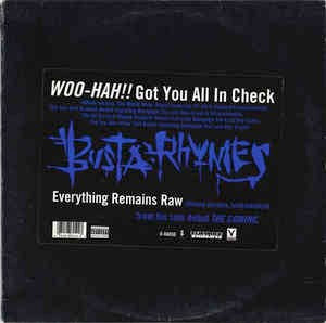 Image of Front Cover of 12" - VG/G+ - BUSTA RHYMES, Woo-Hah!! Got You All In Check / Everything Remains Raw (Elektra; 0-66050, US 1996, Stickered Plain Sleeve), Shrink-wrap,  - 4316723C