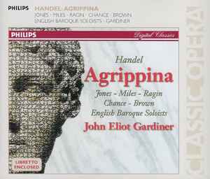 Image of Front Cover of 2735172E: 3xCD - HANDEL - JONES � MILES � RAGIN � CHANCE � BROWN � ENGLISH BAROQUE SOLOISTS � JOHN ELIOT GARDINER, Agrippina (Philips; 475 8285, Europe 2007, Double CD Case)   VG+/VG+