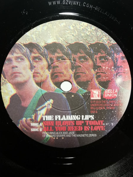 Image of Label Cover of 7" - VG+/VG+ - THE FLAMING LIPS, Sun Blows Up Today (Bella Union; BU7666, Europe 2013, Picture Sleeve), ,  - 3116100C