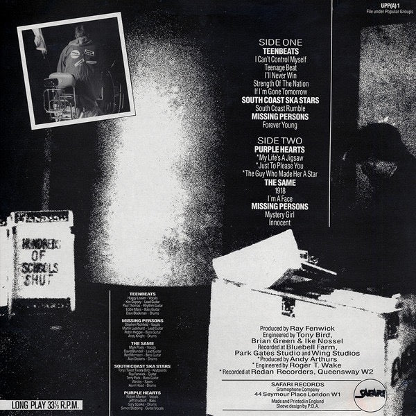 Image of Back Cover of LP - VG/VG - VARIOUS, Uppers On The South Downs (Safari Records; UPPA 1, UK 1981 Reissue), ,  - 2745329S