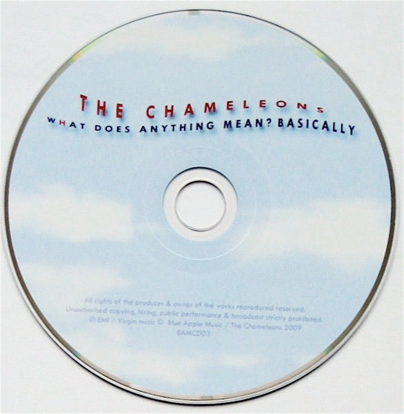 Image of Label Cover of 2715641C: 2xCD - THE CHAMELEONS, What Does Anything Mean? Basically (Blue Apple Music; BAMCD03, UK 2009 Reissue, Jewel Case)   VG+/VG+