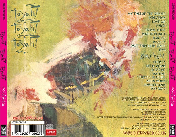 Image of Back Cover of 4635055E: CD - TOYAH, Toyah! Toyah! Toyah! (Cherry Red; CDM RED 299, UK 2006, Jewel Case)   VG+/VG+