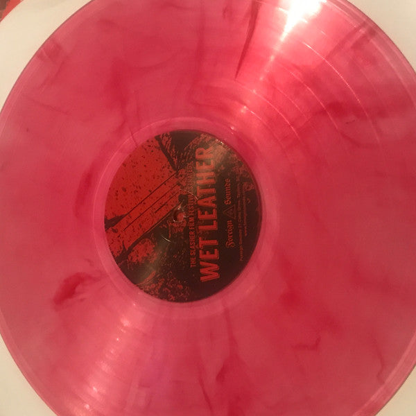 Image of Label Cover of LP - EX/EX - THE SLASHER FILM FESTIVAL STRATEGY, Wet Leather (Foreign Sounds ; FS-007, US 2014, Poster, Clear Vinyl With Pink Swirl, Limited Edition of 150), Stickered Plastic Outer Sleeve,  - 2825111E
