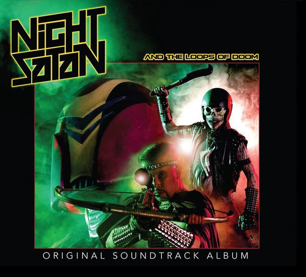 Image of Front Cover of 2825100E: LP - NIGHTSATAN, Nightsatan And The Loops Of Doom (Svart Records ; SVR283LP, Finland 2014, Insert, Green Vinyl, With DVD, Limited Edition Of 300) Opened Instore, Still In Shrinkwrap  EX/EX