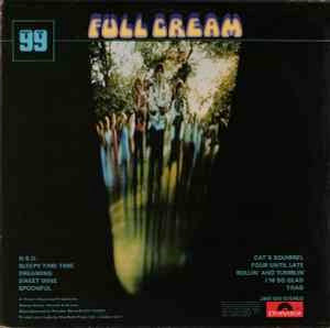 Image of Back Cover of LP - VG/VG - CREAM, Full Cream (Polydor; 2447 010, UK 1970 Reissue, Laminated Sleeve), ,  - 3146163S