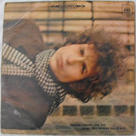 Image of Front Cover of 2xLP - VG/G - BOB DYLAN, Blonde On Blonde (CBS Orange (33 On Label); SDDP 66012, UK 1966, Laminated Gatefold Sleeve, Stereo on sleeve, "Memphis Blues Again" On Sleeve & Label), , Disc 2 is very marked and slightly warped but seems to play remarkably well. Disc 1 is more G+, slightly less marked. - 1726160E