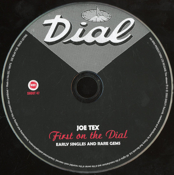 Image of Label Cover of CD - VG+/VG+ - JOE TEX, First On The Dial - Early Singles And Rare Gems (Shout! Records; SHOUT47, UK 2008, Jewel Case), ,  - 3716005C