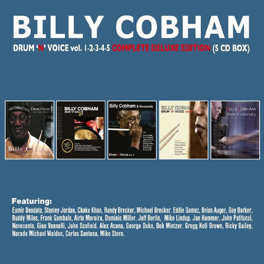Image of Front Cover of 5xCD - VG/VG - BILLY COBHAM, Drum 'N' Voice vol. 1-2-3-4-5 Complete Deluxe Edition (Nicolosi; NIC 141, Italy 2024, Box Set), ,  - 2835132E