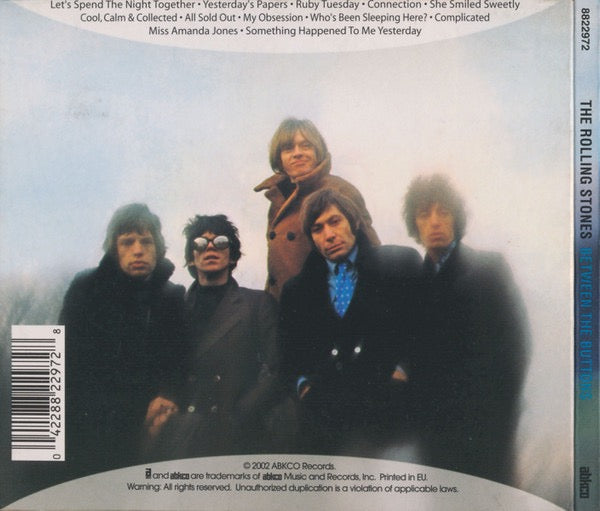 Image of Back Cover of CD - VG+/VG+ - THE ROLLING STONES, Between The Buttons (ABKCO; 8822972, Europe 2002, Digipak, Booklet), ,  - 2316046C