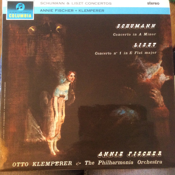 Image of Front Cover of 2925036E: LP - ANNIE FISCHER, OTTO KLEMPERER, PHILHARMONIA ORCHESTRA, Schumann: Concerto In A Minor / Liszt: Concerto No. 1 In E Flat Major (Columbia Red With Dark Semi Circle Notes Logo; SAX 2485, UK 1963, Laminated Flipback Sleeve With Small Stereo Text) Minor Fogging  VG+/VG