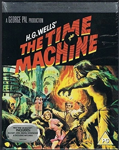 Image of Front Cover of 2935010E: 2xBlu-Ray - GEORGE PAL, The Time Machine (WB Premium Collection ; 18, UK , DVD + Blu ray) No cards, no slipcase  VG/VG+