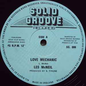 Image of Front Cover of 12" - G+/VG - LES MCNEIL / TINY RANKING, Love Mechanic / Come Mek Me Fix It (Solid Groove Records ; SG 006, UK , Company Sleeve), Light Marks only., A	Les McNeil 	Love MechanicB	Tiny Ranking 	Come Mek Me Fix It - 2925111E