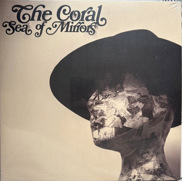Image of Front Cover of LP - EX/VG+ - THE CORAL, Sea Of Mirrors (Modern Sky UK; M9498UK, UK 2023, Textured Gatefold Sleeve, Inner, Tricolour Marble Vinyl, With Blue 7" Flexi), Strong VG+,  - 2526226E