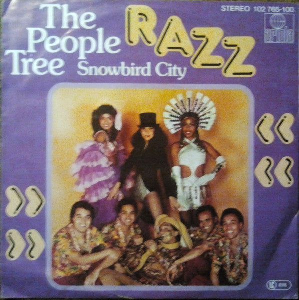 Image of Back Cover of 2915118C: 7" - RAZZ, The People Tree / Snowbird City (Ariola; 102.765, Netherlands 1981, Picture Sleeve)   EX/EX
