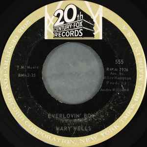 Image of Back Cover of 2925192E: 7" - MARY WELLS, Use Your Head/ Everlovin' Boy (20th Century Fox Records; 555, US 1965) Marks on disc. Plays above grade.  /G+