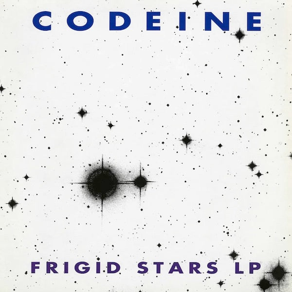 Image of Front Cover of LP - EX/EX - CODEINE, Frigid Stars (Numero; NUM916LP-C1, UK 2023 Reissue, "Heat Death" Clear w/ Black Splatter Vinyl), , Codeine's debut album, Frigid Stars LP, is a crepuscular masterpiece of somnolent beauty. Ideal for aesthete of shoegaze, post-rock, and ambient music, the album is awash in opulent soundscapes and somnolent vocals. The songs are slow-burning and atmospheric, perfect for long, lazy days spent dreaming. A pioneering album of the slowcore and sadcore genres - 3946132