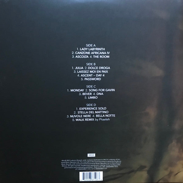 Image of Back Cover of 2xLP - EX/EX - LUDOVICO EINAUDI, Undiscovered Vol.2 (Decca; 00602448671073, Europe 2023, Gatefold, 2 Inners), ,  - 2946209S