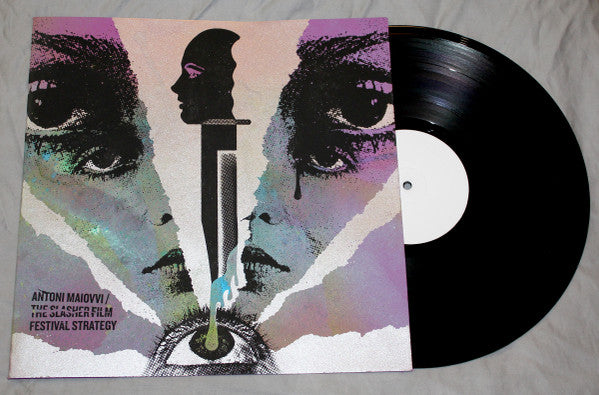 Image of Front Cover of 12" EP - EX/EX - ANTONI MAIOVVI / THE SLASHER FILM FESTIVAL STRATEGY, Antoni Maiovvi / The Slasher Film Festival Strategy (Foreign Sounds; FS-010, UK , White Label Test Pressing, Silk Screened Sleeve, Single Sided, Numbered), Limited Edition No 8/30,  - 2925263E