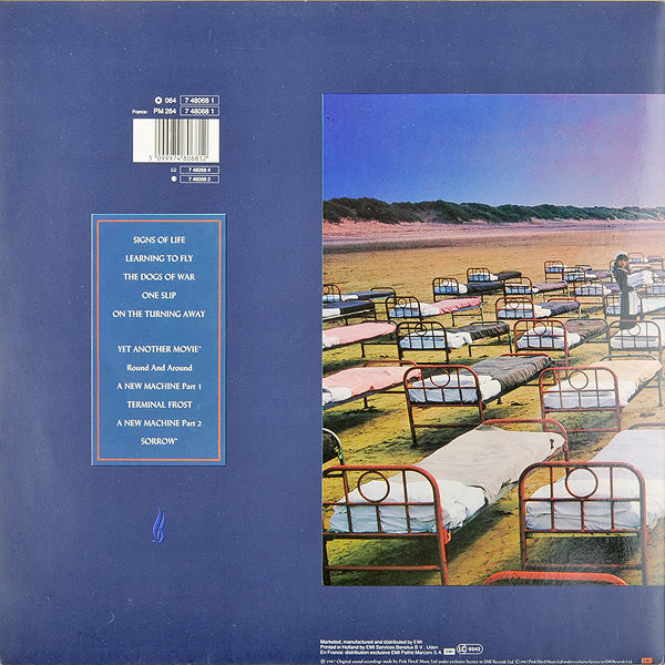 Image of Back Cover of LP - G+/VG - PINK FLOYD, A Momentary Lapse Of Reason (EMI; 7 48068 1, Europe 1987, Gatefold, Inner, GEMA/ STEMRA Labels, DMM Precision Matrices), Hairlines, edge & ring wear, sticker damage on back cover, seam split on Inner,  - 4446011S
