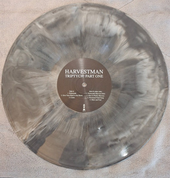 Image of Label Cover of 2915310C: LP - HARVESTMAN, Triptych: Part One (Neurot Recordings; NR130, US 2024, Die Cut Sleeve, Galaxy Effect Bone White Opaque + Black Vinyl)   VG+/VG+
