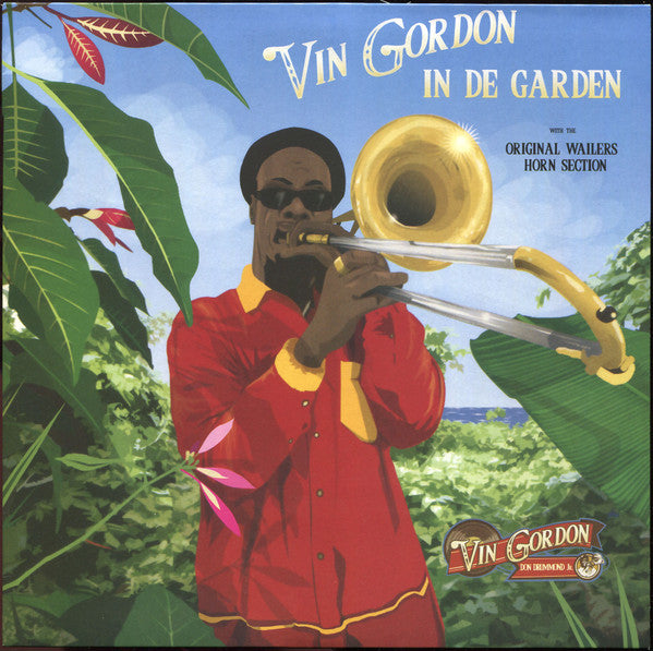 Image of Front Cover of 4425127E: LP - VIN GORDON WITH THE ORIGINAL WAILERS HORN SECTION, In De Garden (Stop Point Records; SP 1004, UK 2021)   VG+/VG+