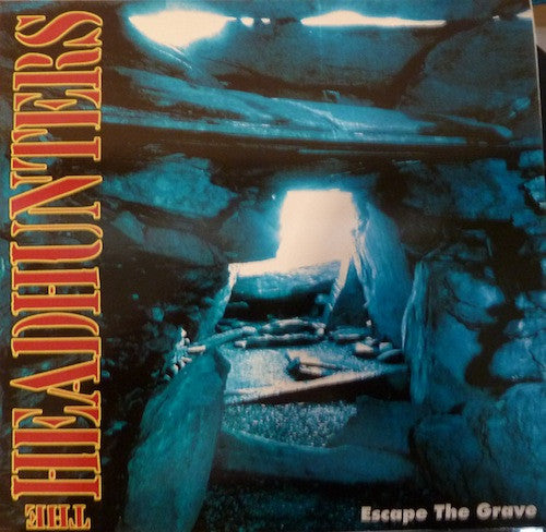 Image of Front Cover of 2925334E: 7" EP - THE HEADHUNTERS, Escape The Grave (Haunted Town Records ; HTR#19, US 2002, Promo Sleeve, Fold Over Sleeve, Black Vinyl With Promo Sleeve) PROMO SLEEVE  VG+/EX