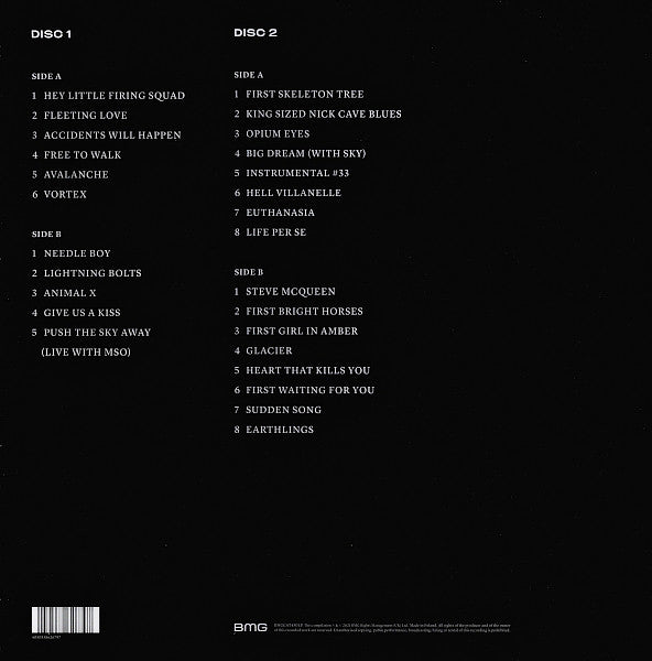 Image of Back Cover of 2xLP - VG+/VG+ - NICK CAVE AND THE BAD SEEDS, B-Sides & Rarities (Part II) (BMG; BMGCAT450LP, UK & Europe 2021, 2 Inners, 180 Gram Vinyl), ,  - 1146024S