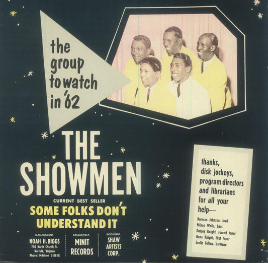 Image of Front Cover of LP - VG/VG - THE SHOWMEN, Some Folks Don't Understand It (Charly R&B; CRB 1165, UK 1987), Old ripped sticker on rear sleeve,  - 2915492C